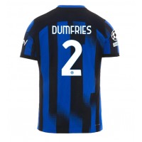 Billiga Inter Milan Denzel Dumfries #2 Hemma fotbollskläder 2023-24 Kortärmad